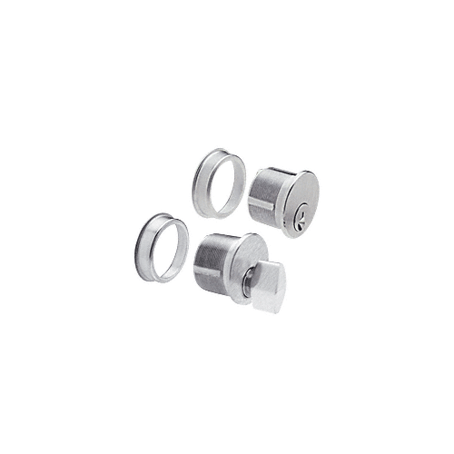 CRL Brushed Stainless Keyed Cylinder/Thumbturn Combo - DRA1020BS