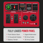 DuroStar DS13000MXT 13,000W/10,500W 500cc Electric Start Tri Fuel Portable Generator w/ CO Alert