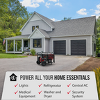 DuroStar DS13000MXT 13,000W/10,500W 500cc Electric Start Tri Fuel Portable Generator w/ CO Alert
