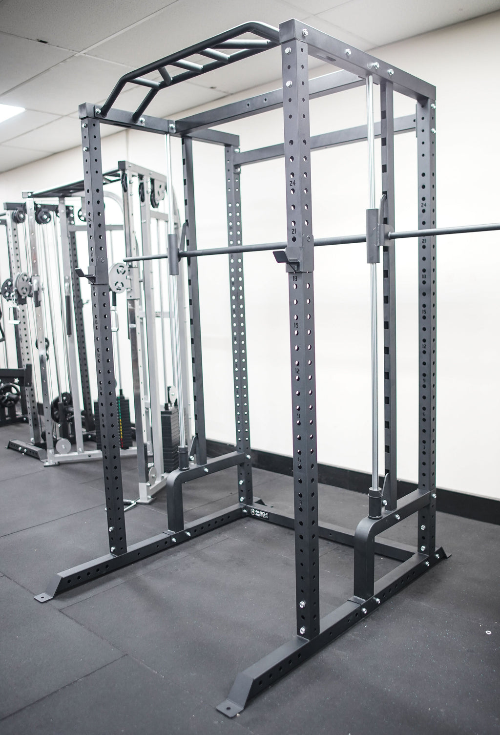 Muscle Motion Valor Power Rack with High Low Pulley and Smith Machine