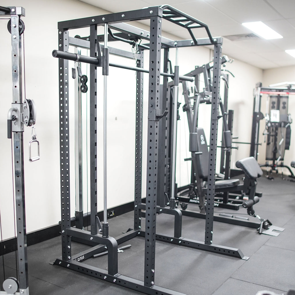 Muscle Motion Valor Power Rack with High Low Pulley and Smith Machine