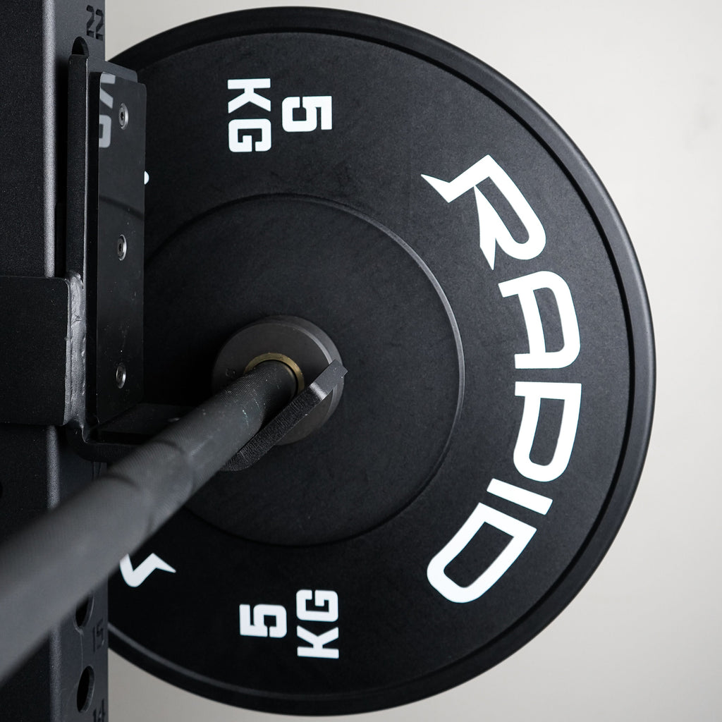 Rapid Motion Olympic Black Bumper Plates 5/10/15/20/25kg Pair