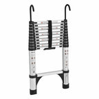3.2m Portable Telescopic Ladder With Hooks Carry Bag