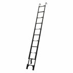 Black 3.2m Portable Telescopic Ladder With Hooks And Carry Bag