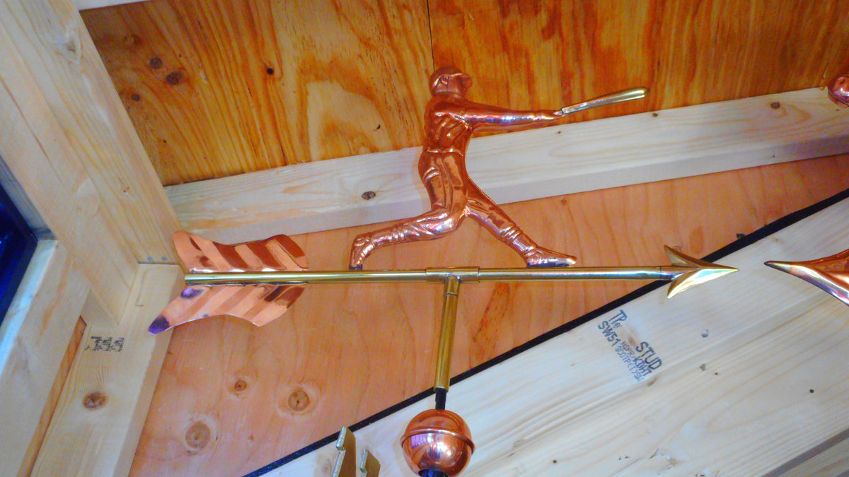 BASEBALL PLAYER WEATHERVANE