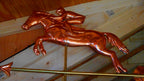 JUMPING HORSE & RIDER WEATHERVANE