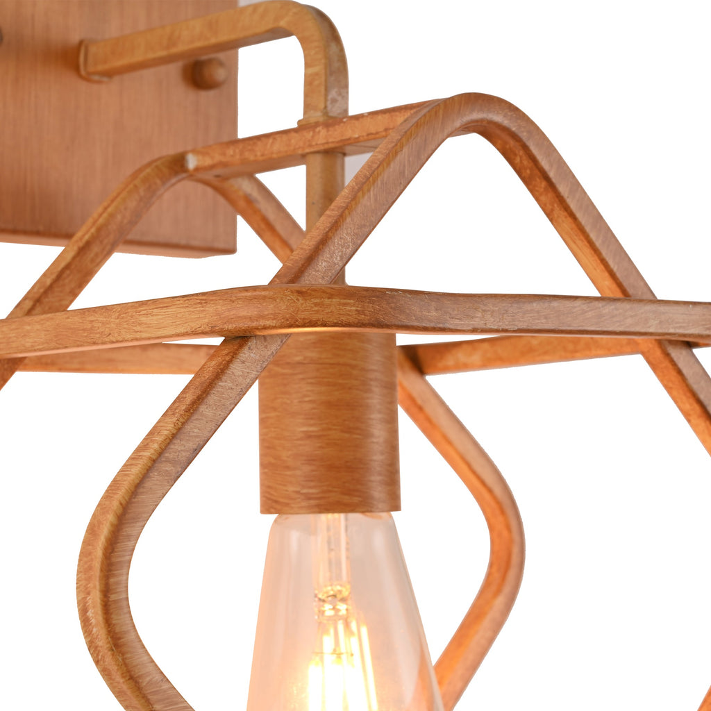 1 - Light Wood Grain Farmhouse Wall Sconces, Rustic Wall Light for Bedroom Hallway