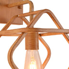 1 - Light Wood Grain Farmhouse Wall Sconces, Rustic Wall Light for Bedroom Hallway