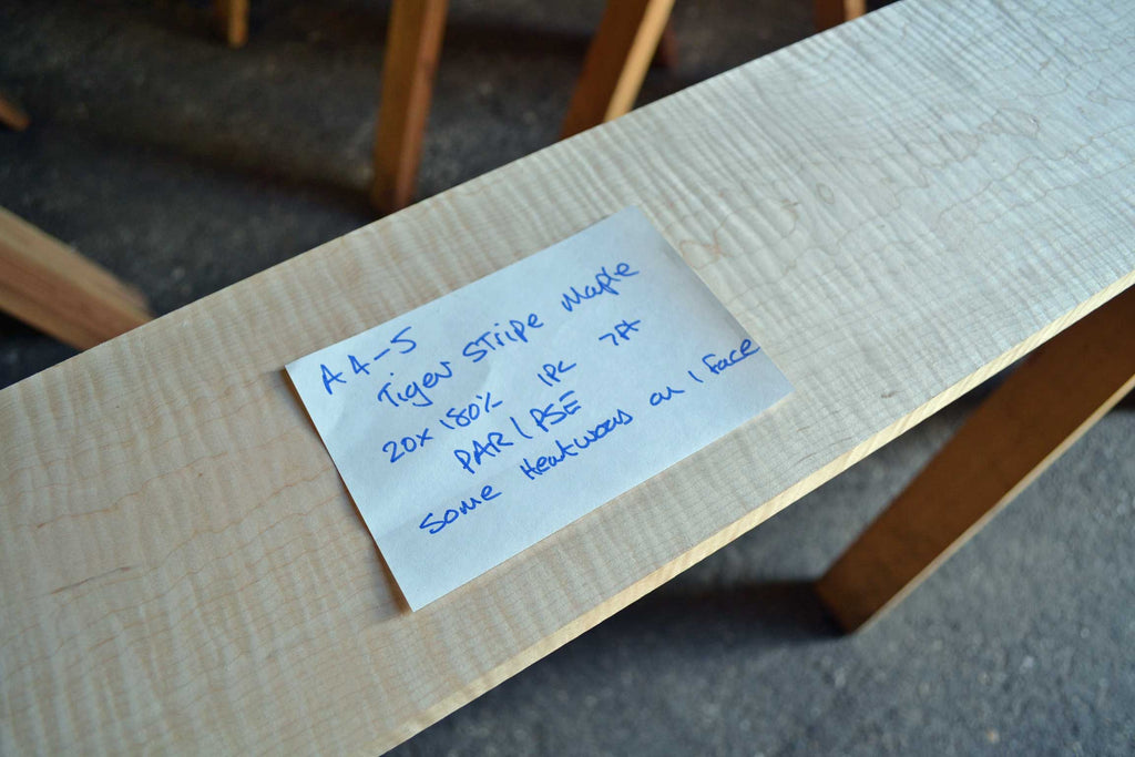 Tiger Stripe White Maple Board | AAA+ Figure 4 Sides