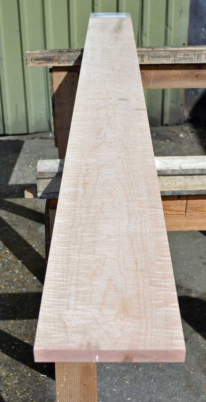 Tiger Stripe White Maple Board | AAA+ Figure 4 Sides