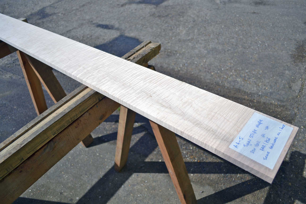 Tiger Stripe White Maple Board | AAA+ Figure 4 Sides