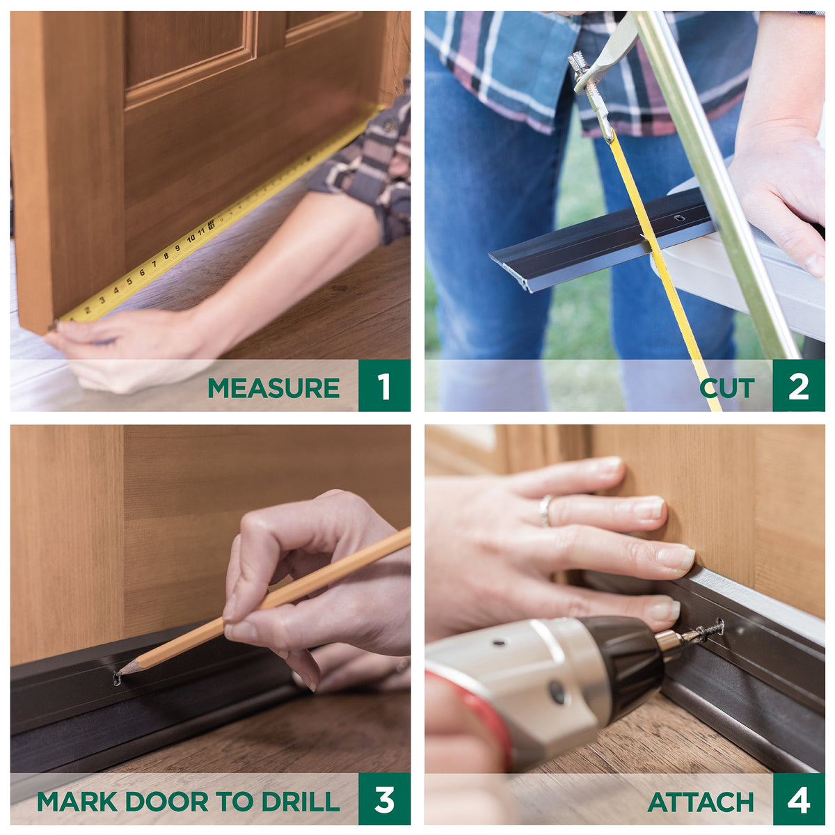 36 in. Aluminum and Vinyl Flex-O-Matic Screw-on Door Sweep