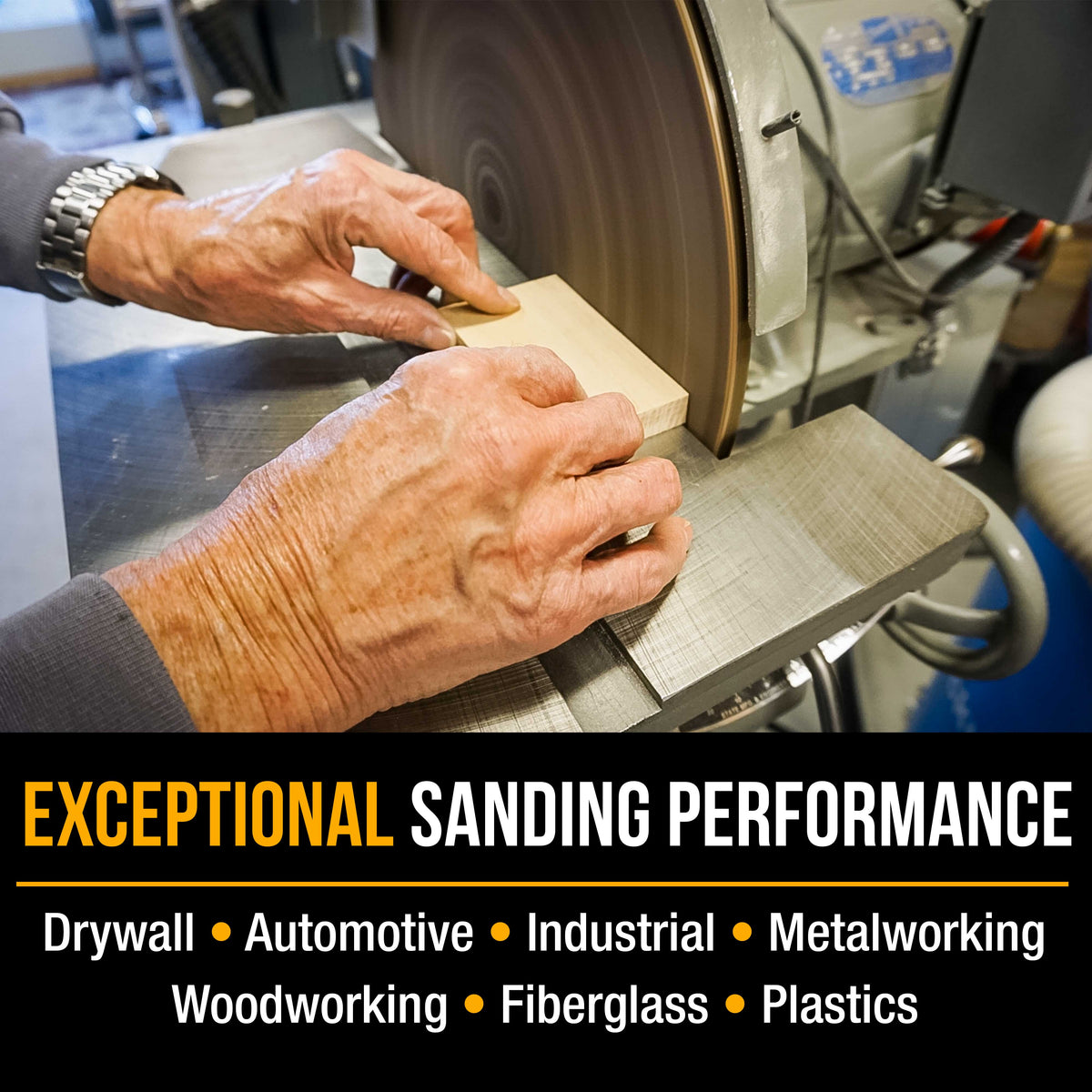 Premium 10" PSA Sanding Discs - 150 Grit (Box of 8) - Sandpaper Discs with Self Adhesive, Fast Cutting Aluminum Oxide, Drywall, Floor, Wood