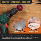 40-Piece 1" Abrasive Conditioning Polishing Buffing Wheel Set - 10 Each Grits 120, 180, 320, 400 with 1/8" Rotary Tool Shank - Remove Rust