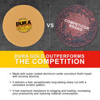 Premium - 120 Grit 1" Gold Hook & Loop Sanding Discs for DA Sanders - Box of 100 Sandpaper Finishing Discs for Automotive and Woodworking