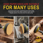 Premium - 400 Grit 1" Gold Hook & Loop Sanding Discs for DA Sanders - Box of 100 Sandpaper Finishing Discs for Automotive and Woodworking
