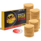 Premium - 400 Grit 1" Gold Hook & Loop Sanding Discs for DA Sanders - Box of 100 Sandpaper Finishing Discs for Automotive and Woodworking