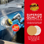 100 Grit - 2" Gold Hook & Loop Sanding Discs for DA Sanders - Box of 30