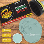 3000 Grit - 2" Gold Hook & Loop Sanding Discs for DA Sanders - Box of 30