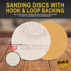 320 Grit - 2" Gold Hook & Loop Sanding Discs for DA Sanders - Box of 30