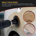 2" Diameter Surface Conditioning Discs Brown Coarse Sanding Grit (Box of 25) - R-Type Quick Change Connection - Surface Drill, Die Grinder, Strip, Grind & Remove Rust, Burrs, Paint