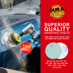 1500 Grit - 3" Gold Hook & Loop Sanding Discs for DA Sanders - Box of 30