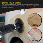 3" Diameter Surface Conditioning Discs Brown Coarse Sanding Grit (Box of 25) - R-Type Quick Change - Surface Drill, Die Grinder, Strip, Grind & Remove Rust, Burrs, Paint