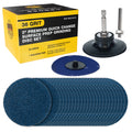 3 Inch Grinding Discs, 36 Grit (25 Disc Set) with R-Type Adapter & Backing Pad - Quick Change Zirconia Coarse Cut Sanding Discs for Auto, Wood, Metal, Rust, Oxidation, Welds