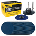 3 Inch Grinding Discs, 80 Grit (25 Disc Set) with R-Type Adapter & Backing Pad - Quick Change Zirconia Coarse Cut Sanding Discs for Auto, Wood, Metal, Rust, Oxidation, Welds