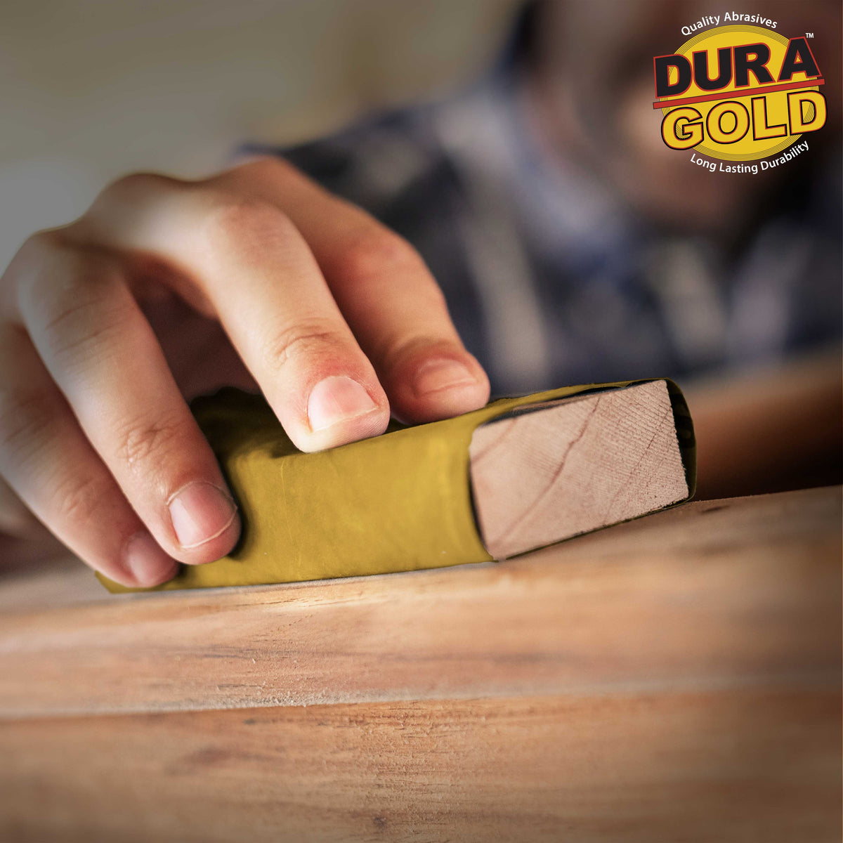 220 Grit Gold - 1/4 Sheet Plain Backing Sandpaper 5.5" x 4.5" - For Palm Sanders - Box of 400