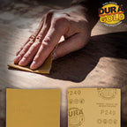 240 Grit Gold - 1/4 Sheet Plain Backing Sandpaper 5.5" x 4.5" - For Palm Sanders - Box of 400