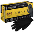 HD Black Nitrile Disposable Gloves, Box of 100, Size X-Large, 6 Mil - Latex Free, Powder Free, Textured Grip, Food Safe