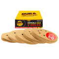 Variety Grit Pack - 5" Gold DA Sanding Discs - 8-Hole Pattern Hook and Loop - 10 each of Grit (60, 80, 120, 220, 320) - Box of 50