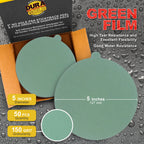 150 Grit - 5" Green Film - PSA Self Adhesive Stickyback Sanding Discs for DA Sanders - Box of 50