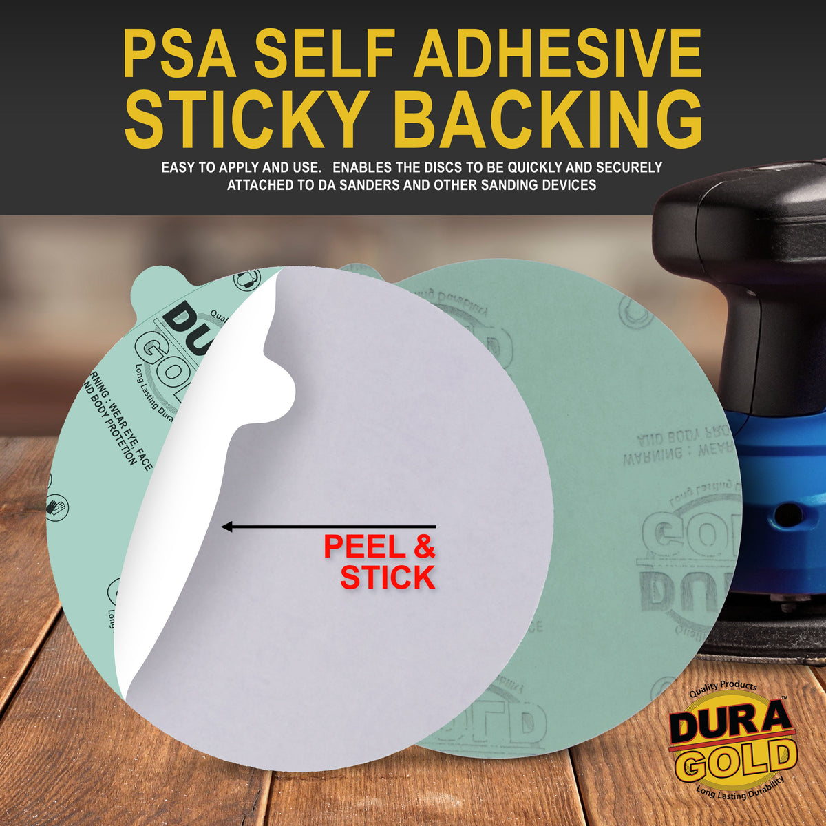 3000 Grit - 5" Green Film - PSA Self Adhesive Stickyback Sanding Discs for DA Sanders - Box of 50