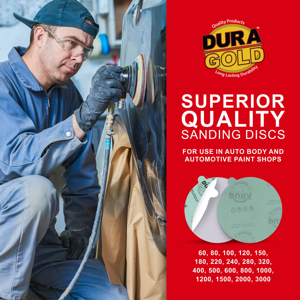 3000 Grit - 5" Green Film - PSA Self Adhesive Stickyback Sanding Discs for DA Sanders - Box of 50