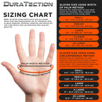 Duratection 8 Mil Orange Super Duty Diamond Textured Nitrile Disposable Gloves, Box of 100, Small - Latex Free, Powder Free, Food Safe, Safety Protection Work Gloves
