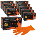 Duratection 8 Mil Orange Super Duty Diamond Textured Nitrile Disposable Gloves, 10 Boxes of 100, XX-Large - Latex Free, Powder Free, Food Safe, Safety Protection Work Gloves