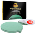 1500 Grit - 6" Green Film - PSA Self Adhesive Stickyback Sanding Discs for DA Sanders - Box of 25