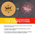 80 Grit - 6" Gold Hook & Loop 6-Hole Pattern Sanding Discs for DA Sanders - Box of 50