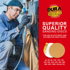80 Grit - 6" Gold PSA Self Adhesive Stickyback Sanding Discs for DA Sanders - Box of 50