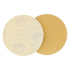 180 Grit - 6" Gold Hook & Loop No Hole Pattern Sanding Discs for DA Sanders - Box of 50