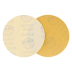 500 Grit - 6" Gold Hook & Loop No Hole Pattern Sanding Discs for DA Sanders - Box of 50
