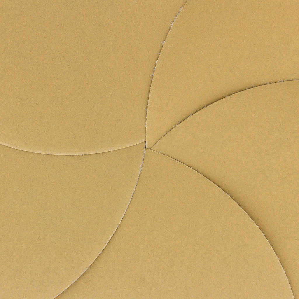 600 Grit - 6" Gold Hook & Loop No Hole Pattern Sanding Discs for DA Sanders - Box of 50