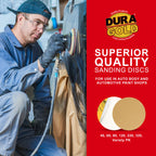 80 Grit - 8" Gold PSA Self Adhesive Stickyback Sanding Discs for DA Sanders - Box of 10