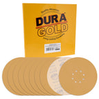 Premium 9" Drywall Sanding Discs - 120 Grit (Box of 10) - 8 Hole Pattern Hook & Loop Aluminum Oxide Sandpaper - For Power Sander, Sand Wood