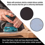 Premium 6" Wet or Dry Sanding Discs - 1000 Grit (Box of 20) - Sandpaper Discs, Hook & Loop Backing, Silicon Carbide Cutting - Orbital Sander