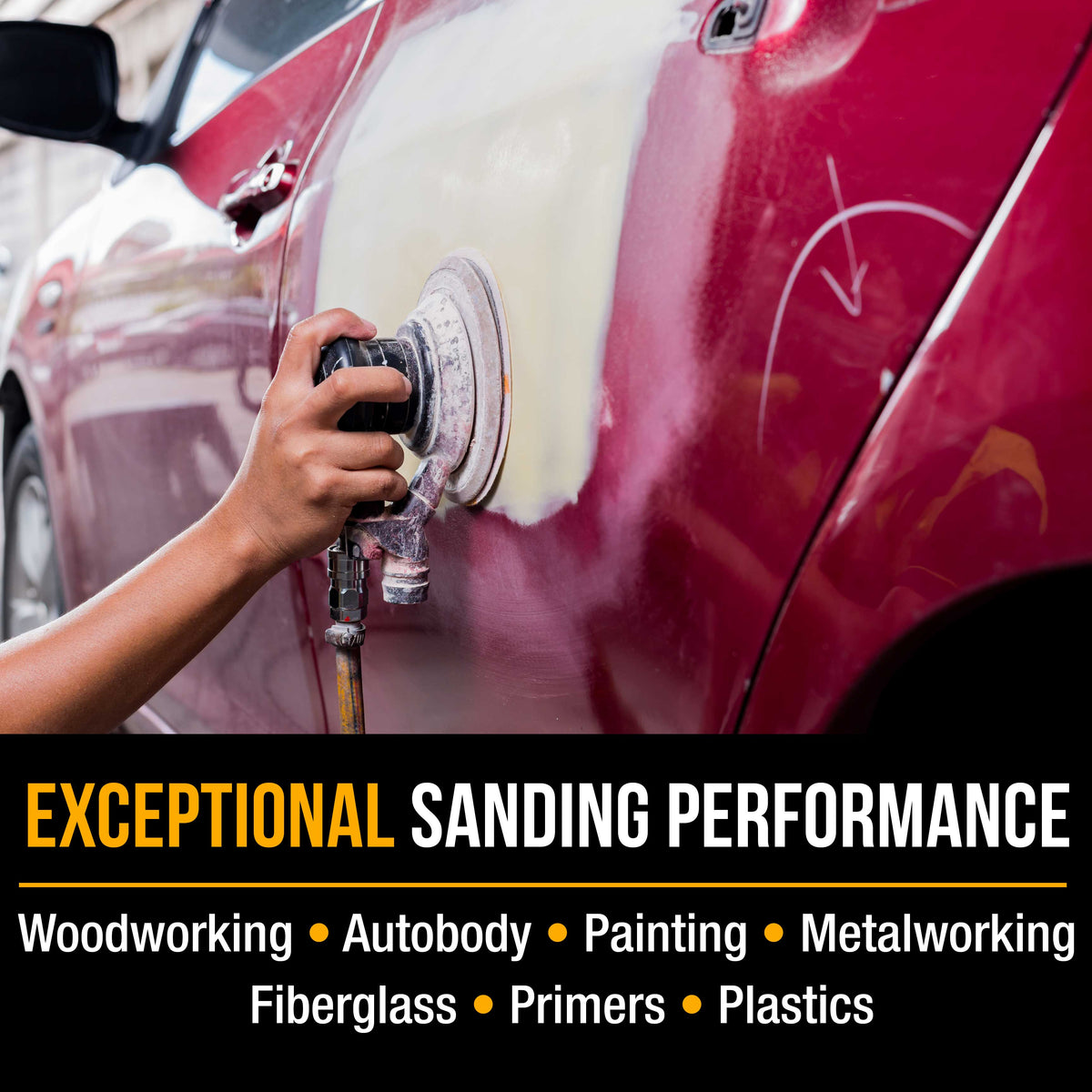 Premium 6" Wet or Dry Sanding Discs - 320 Grit (Box of 20) - Sandpaper Discs, Hook & Loop Backing - Silicon Carbide Cutting - Orbital Sander