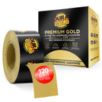 120 Grit Gold - Longboard Continuous Roll PSA Stickyback Self Adhesive Sandpaper 20 Yards Long by 2-3/4" Wide