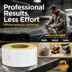 220 Grit Gold - Longboard Continuous Roll PSA Stickyback Self Adhesive Sandpaper 20 Yards Long by 2-3/4" Wide